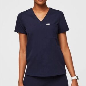 Figs Catarina - One Pocket Scrub Top - Navy - Small
